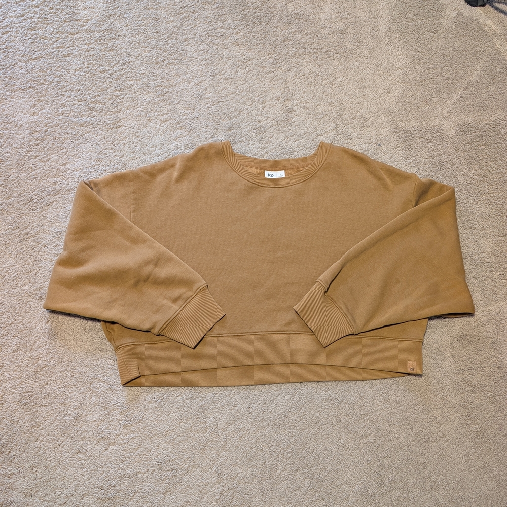 tentree Women's Brown Crewneck Crop Sweatshirt